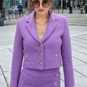 ZARA Wool Cropped Blazer LIKE NEW